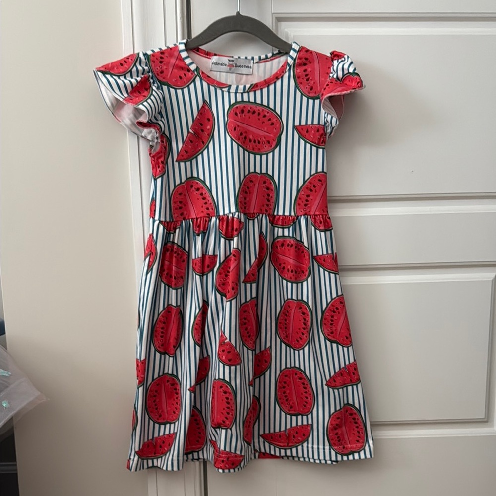 Watermelon Print Kids Dress